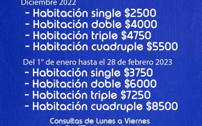 Nuevas tarifas Hotel Brisas 2022/2023