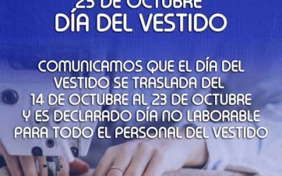 23 de Octubre día del vestido