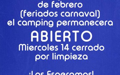 Camping abierto carnavales 2024