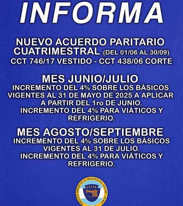 NUEVO ACUERDO PARITARIO